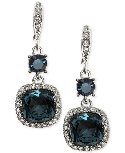 Givenchy Cushion-Stone and Crystal Drop Earrings
