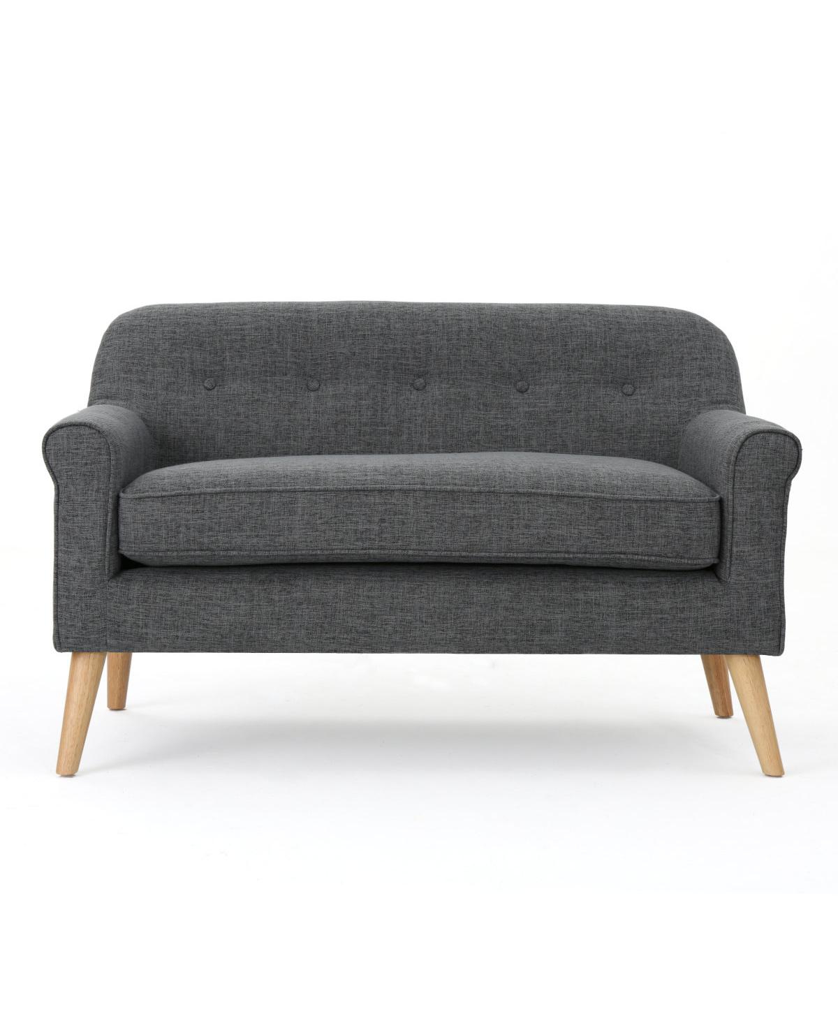 Streamdale Furniture Mid-Century Modern Upholstered Button-Tufted 2-Seater Loveseat