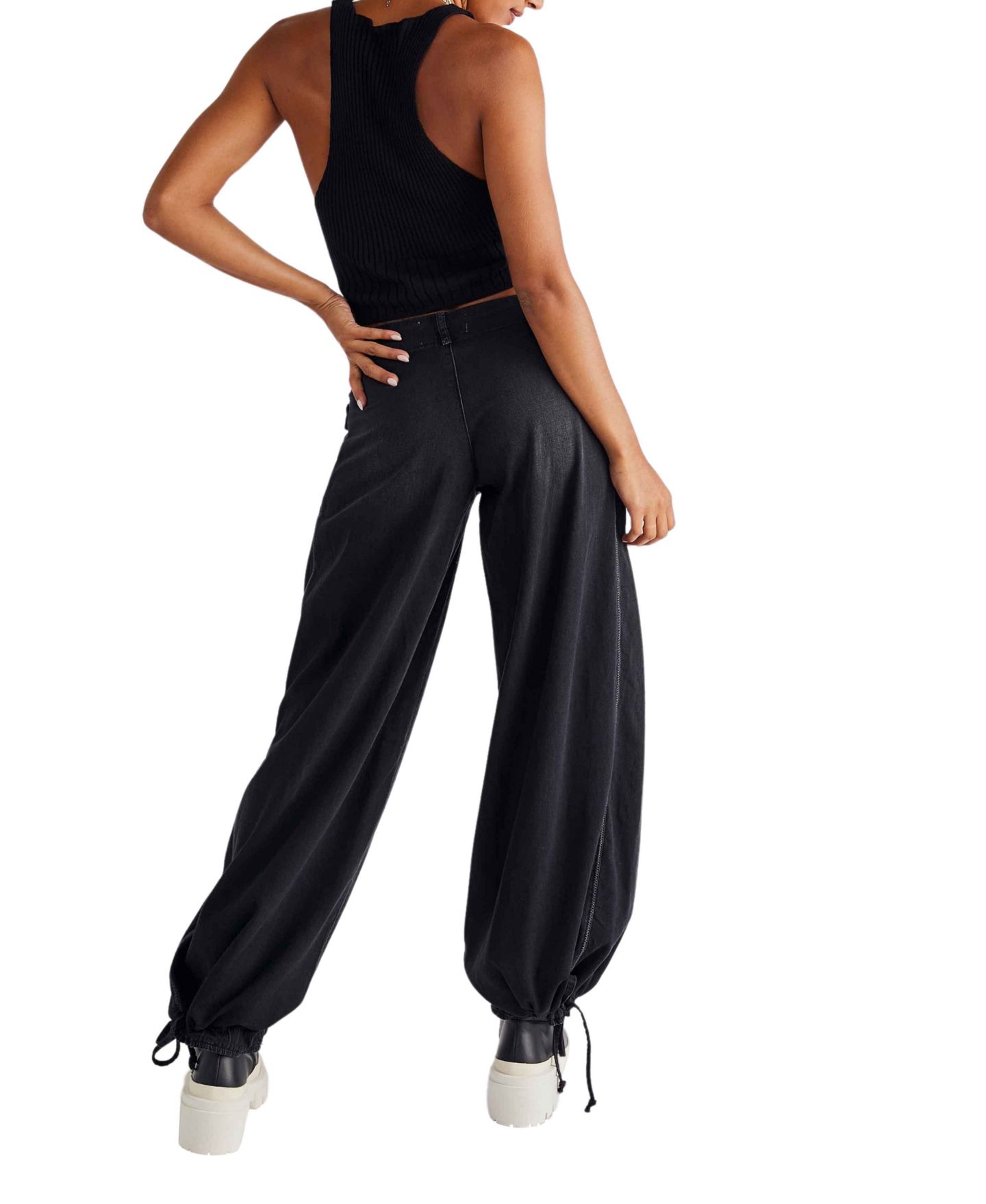 Женские джинсы Free People Lotus Wide Leg Tie Hem, цвет: Дымчатый — фото 8