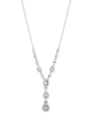 image of Givenchy Multi-Crystal and Pave Y-Neck Necklace