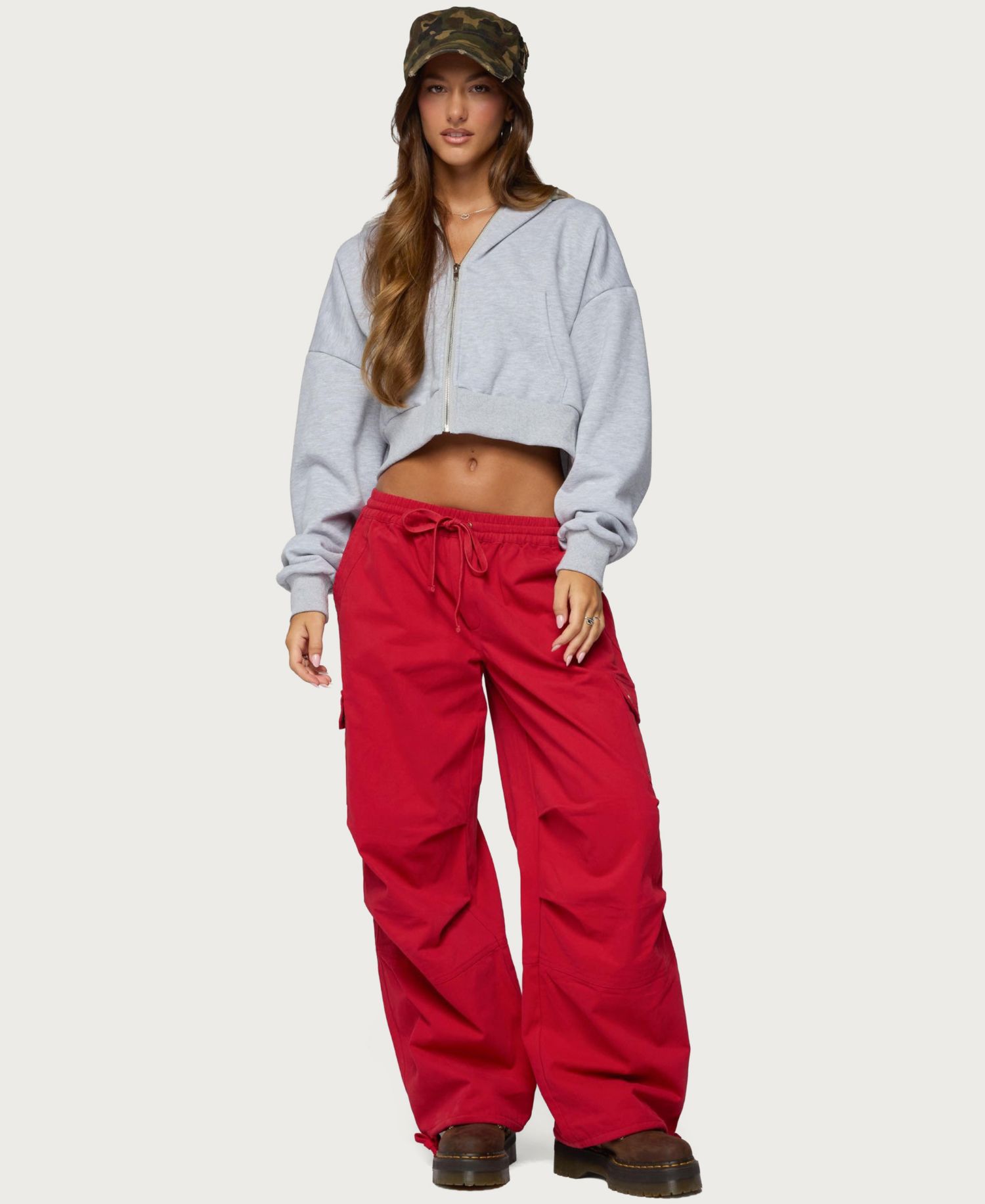Women's Paskal Cargo Wide-Leg Parachute Pants
