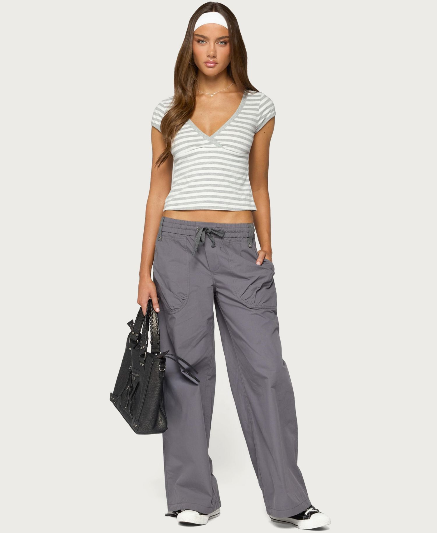 Women's Kathleen Cargo Wide-Leg Low-Rise Pants