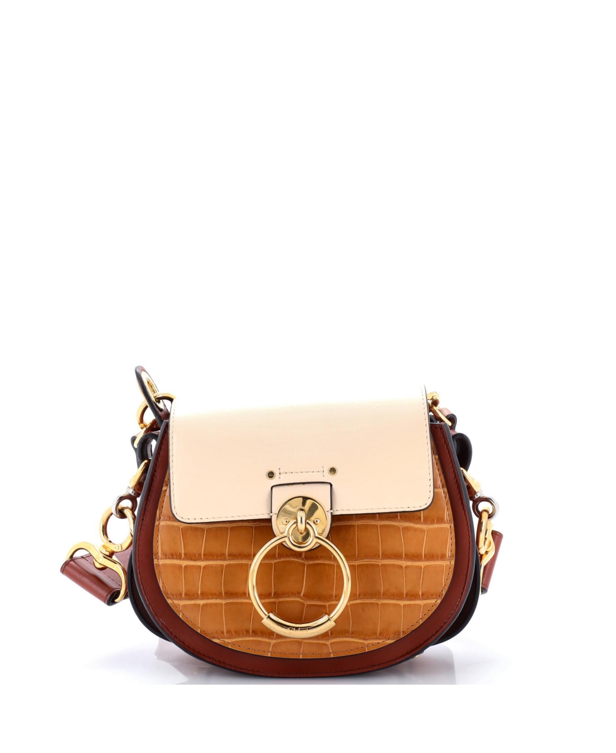 Pre-Owned Chloe Small Tess Bag Leather with Embossed Detail