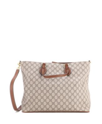 Medium Convertible Soft Tote GG Coated Canvas with Leather