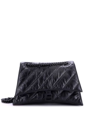 Medium Crush Chain Flap Bag Quilted Crushed Calfskin