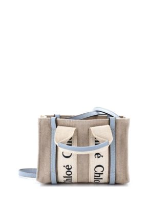 Mini Woody Convertible Tote Canvas with Leather