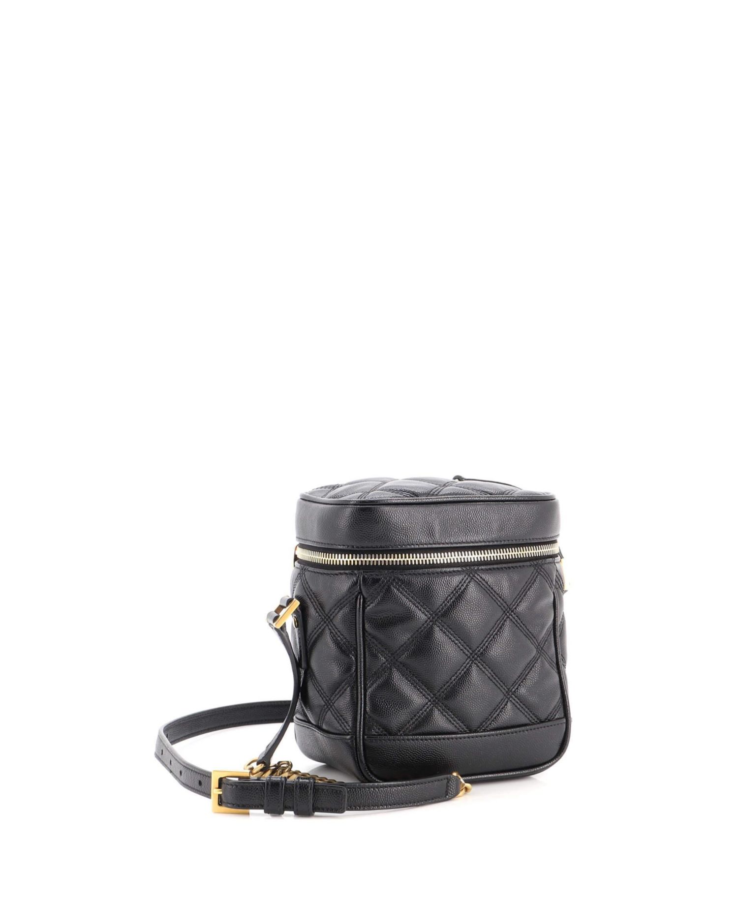 80's Vanity Bag Quilted Leather