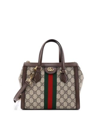 Small Ophidia Top Handle Tote GG Coated Canvas