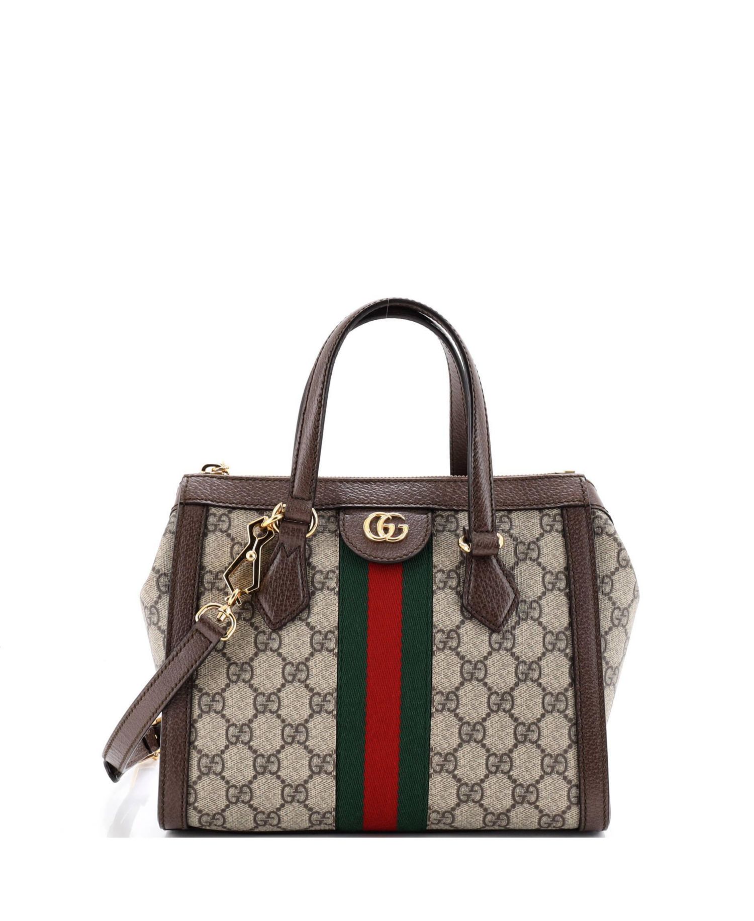 Small Ophidia Top Handle Tote GG Coated Canvas
