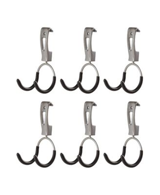 Universal Metallic FastTrack Hanging Garage Hook Organizers  (6 Pack)