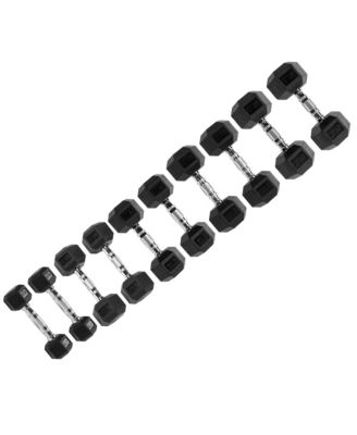 Hex Dumbbells Strength Training Workout Equipment Set, 150 lbs