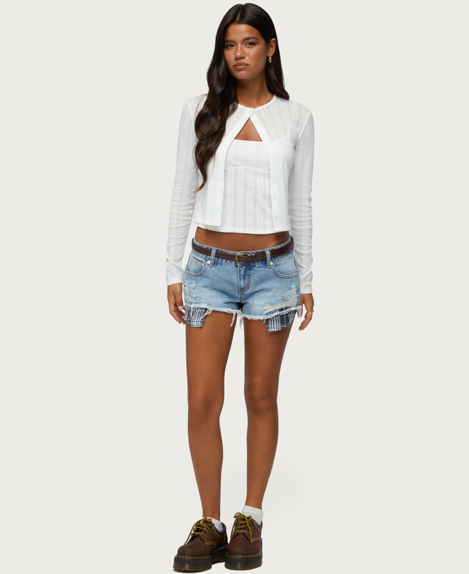 Women's Adie Pointelle Cropped Cardigan