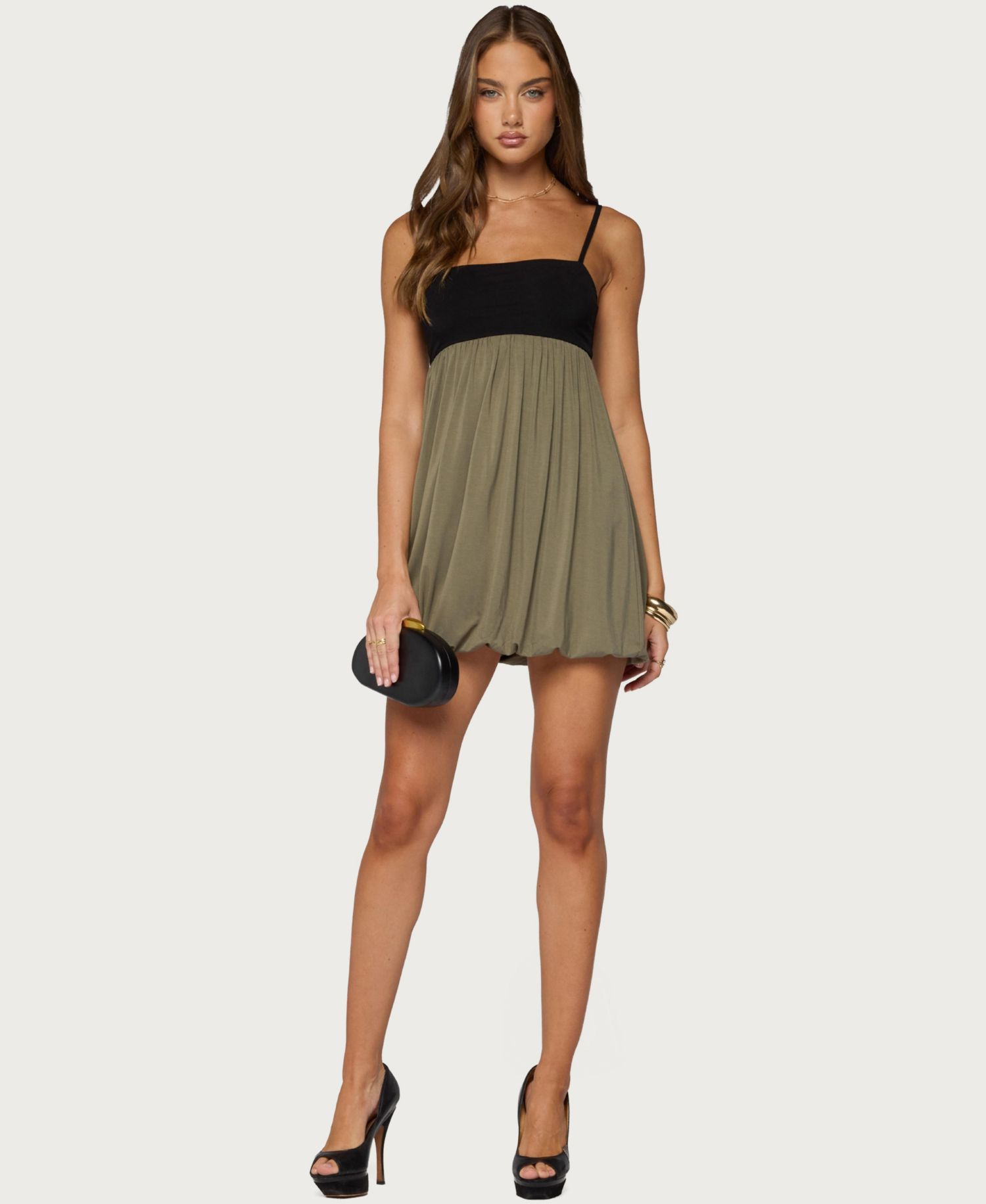 Women's Jonna Square-Neck Sleeveless Bubble Mini Dress