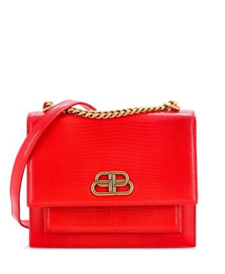 Small Sharp Shoulder Bag Embossed Leather