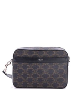 Small Zip Messenger Bag Triomphe Coated Canvas