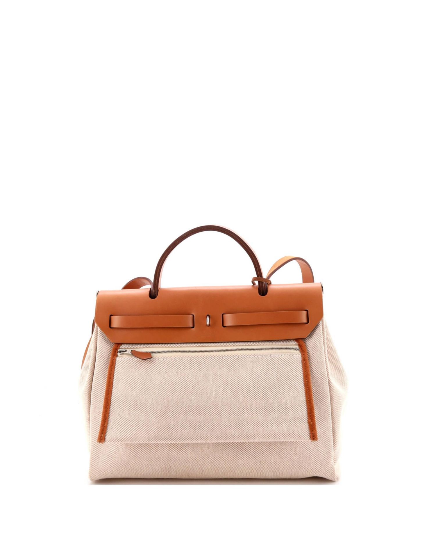 Pre-Owned Hermes 31 Herbag Zip Pegase Pop Toile and Leather