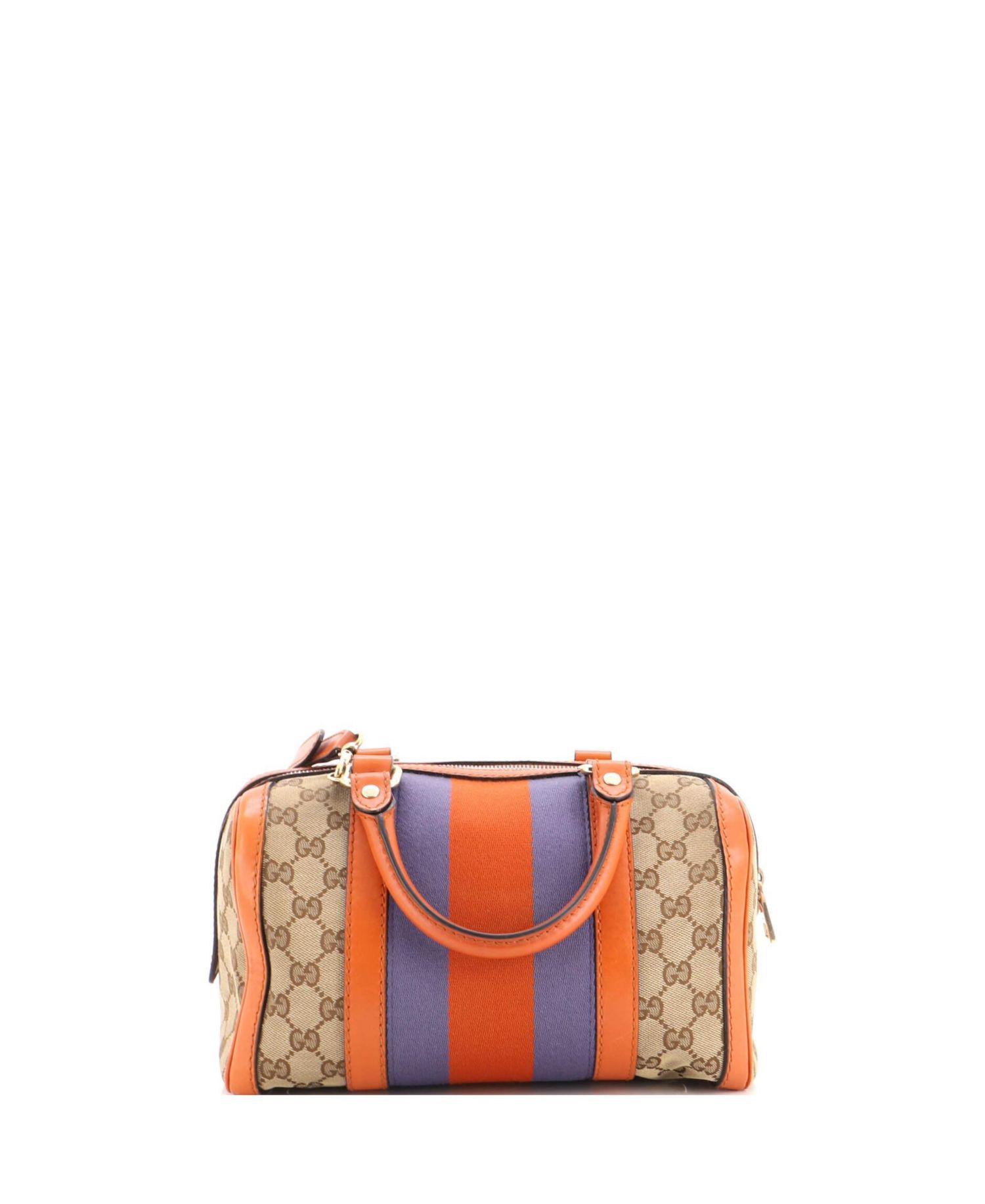 Small Vintage Web Boston Bag GG Canvas