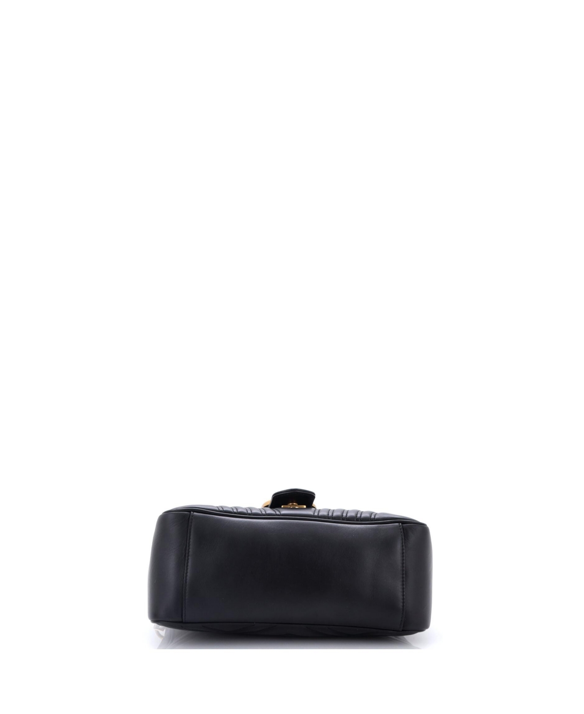 Pre-Owned Gucci Small Gg Marmont Top Handle Flap Bag Matelasse Leather