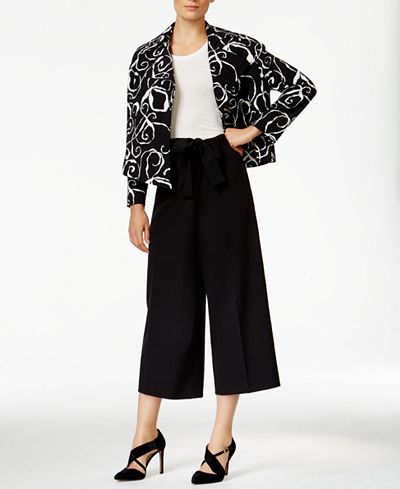 Anne Klein Flyaway Jacket & Culotte Pants