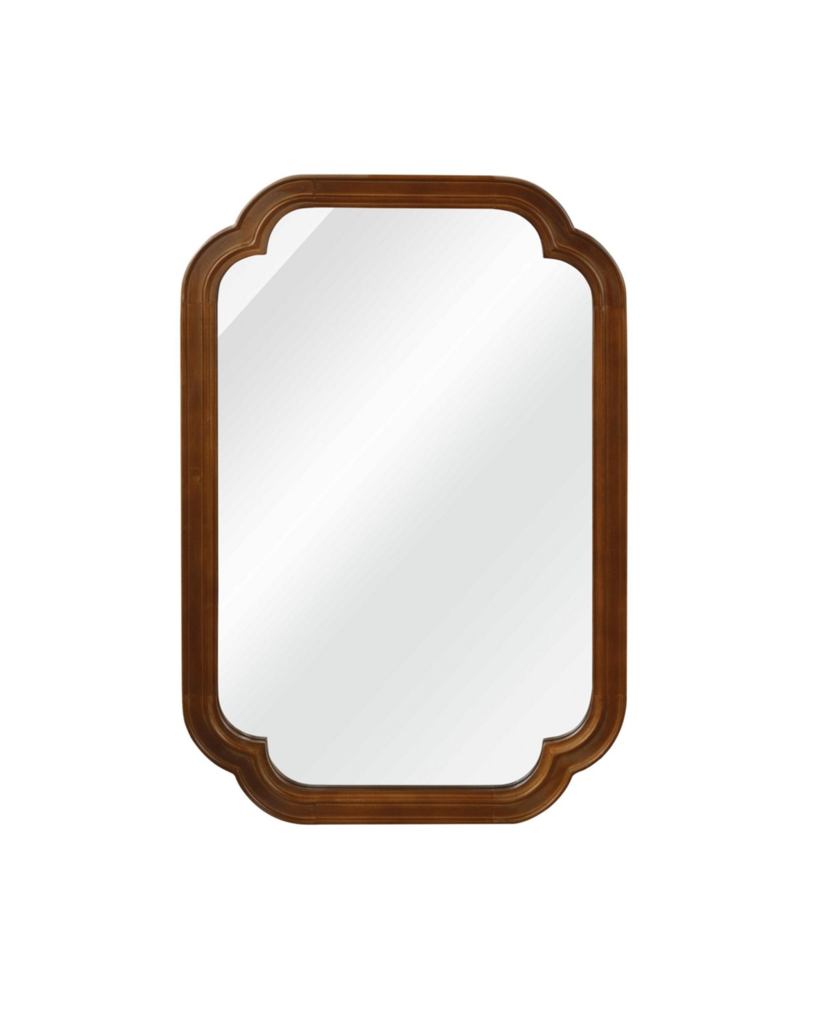 Phying 20 x 30 Inch Decorative Mirror Rounded Corner Solid Wood Frame Wall Mount Vanity Mirror Modern Stylish Wall Decor for Bedroom Entryway