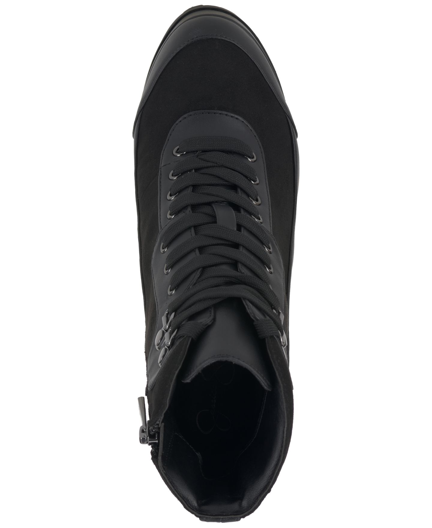 Женские ботинки Jessica Simpson Indiera Platform Lace-Up Hiker Booties, цвет: Чёрный замшевый — фото 4