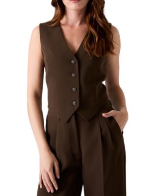 Women's Theoline Perfect Tailored V-Neck Button-Up Vest