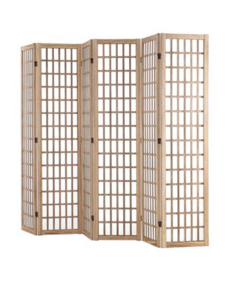 Folding 6 Panel Privacy Room Divider Screen, Portable Indoor Partition for Living Room Bedroom