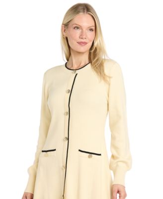Women's Long-Sleeve Scoop-Neck Sweater Dress
