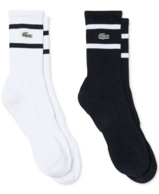 Men's Striped Ribbed Crew Socks, 2-Pack