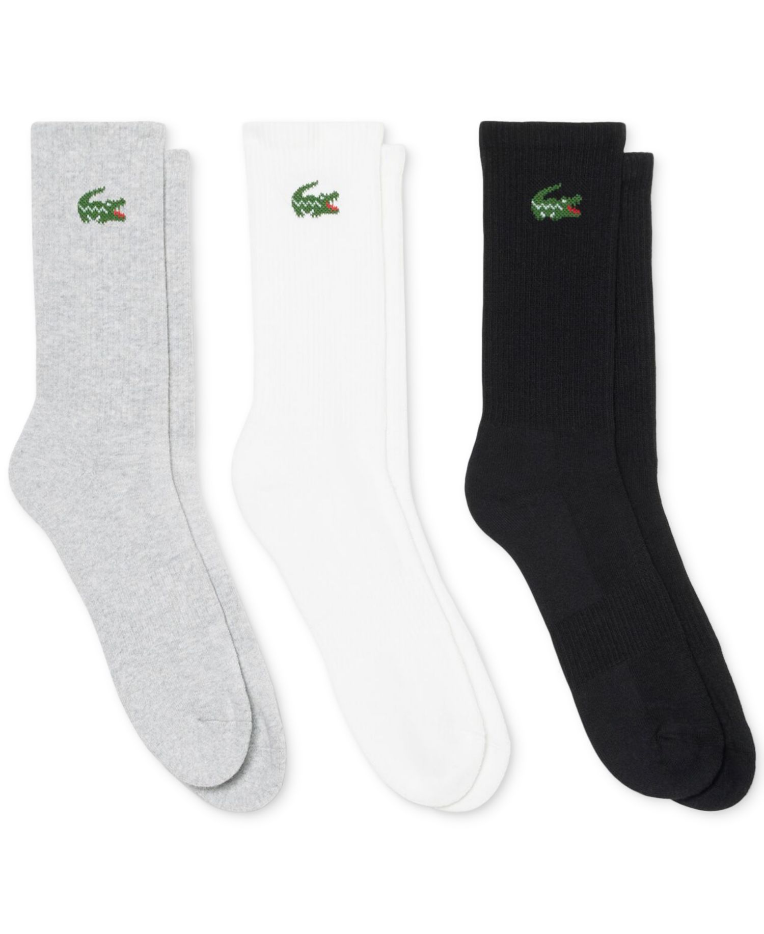 Men's Crew Ribbed Socks, 3-Pack