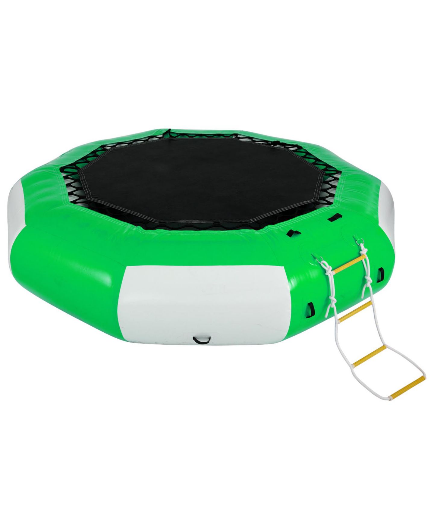 Детская игрушка SEVORLEY 10-Foot Inflatable Water Trampoline with Ladder, 880 Pounds, Ages 6+, цвет: Зелёный / Белый — фото 11