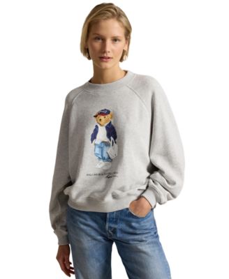 Women's Polo Bear Lightweight Fleece Crewneck Sweatshirt