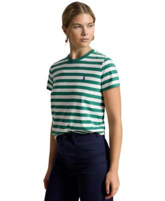 Women's Striped Crewneck Short-Sleeve T-Shirt