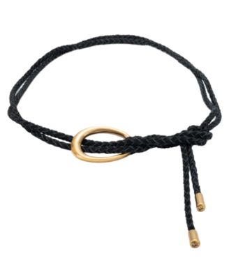 Braided Rope Leather Belt