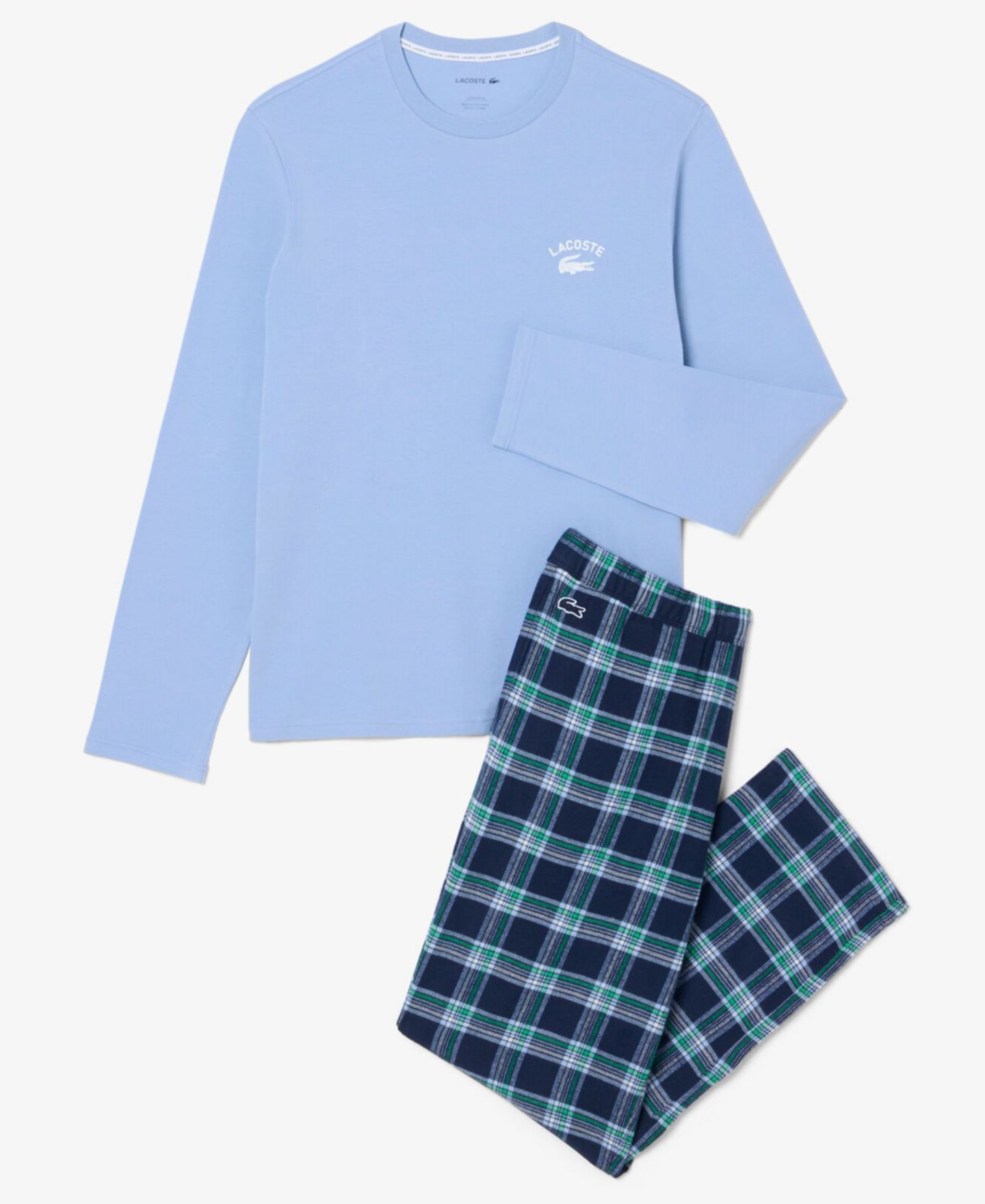 Пижамный комплект для мужчин, круглый вырез, 2 предмета — Lacoste, цвет: Aphylla/Multico — фото 5