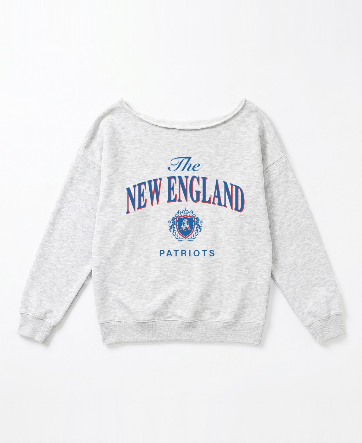 Gameday Couture Women's New England Patriots Offsides Energy Off-Shoulder Long-Sleeve Sweatshirt