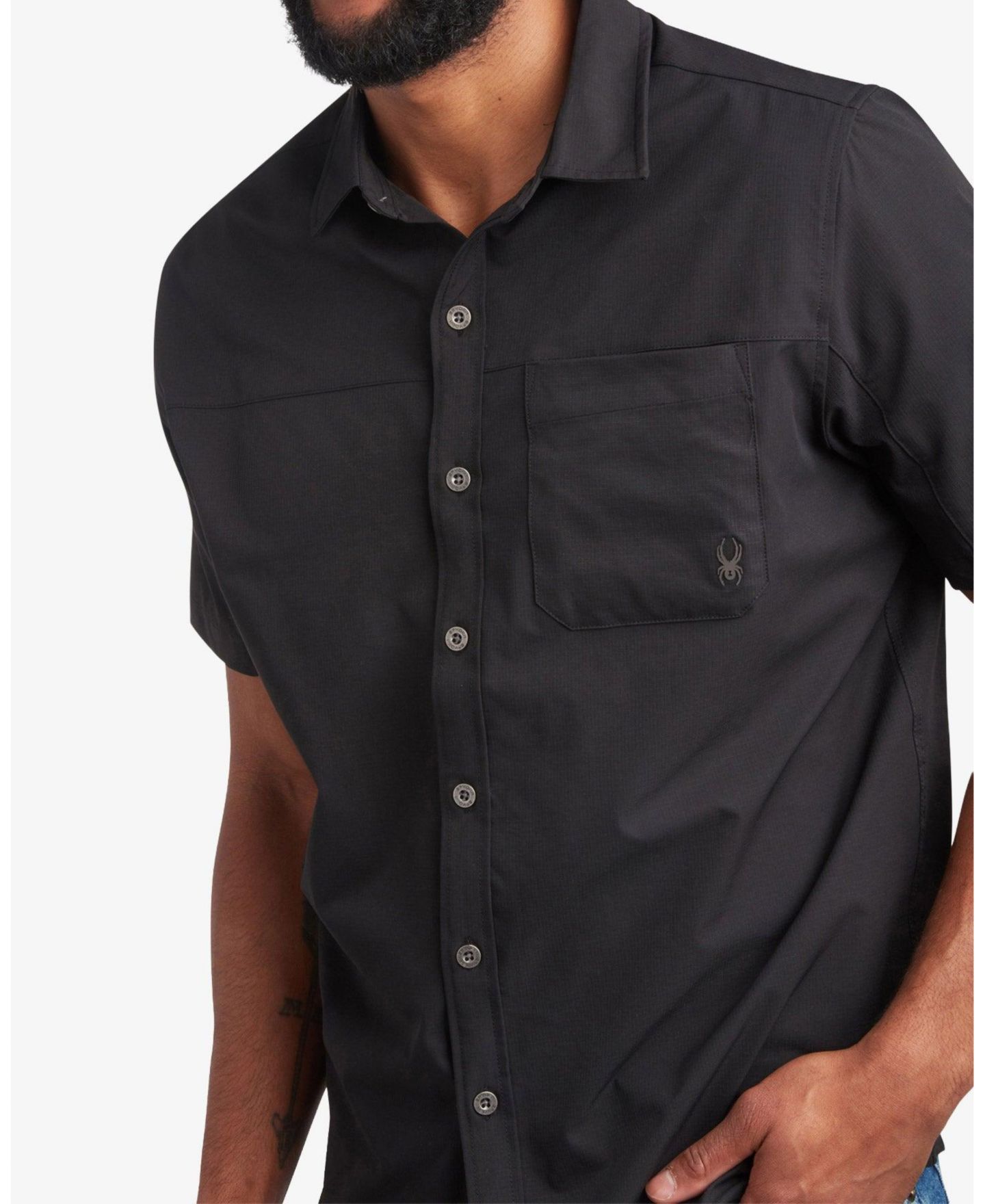 Мужские шорты Spyder Short Sleeve Ripstop, цвет: Чёрный — фото 6