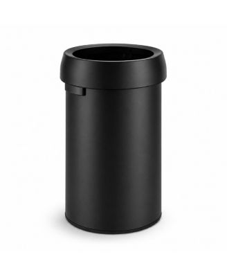16 Gallon Stainless Steel Open Top Trash Can with Round Design