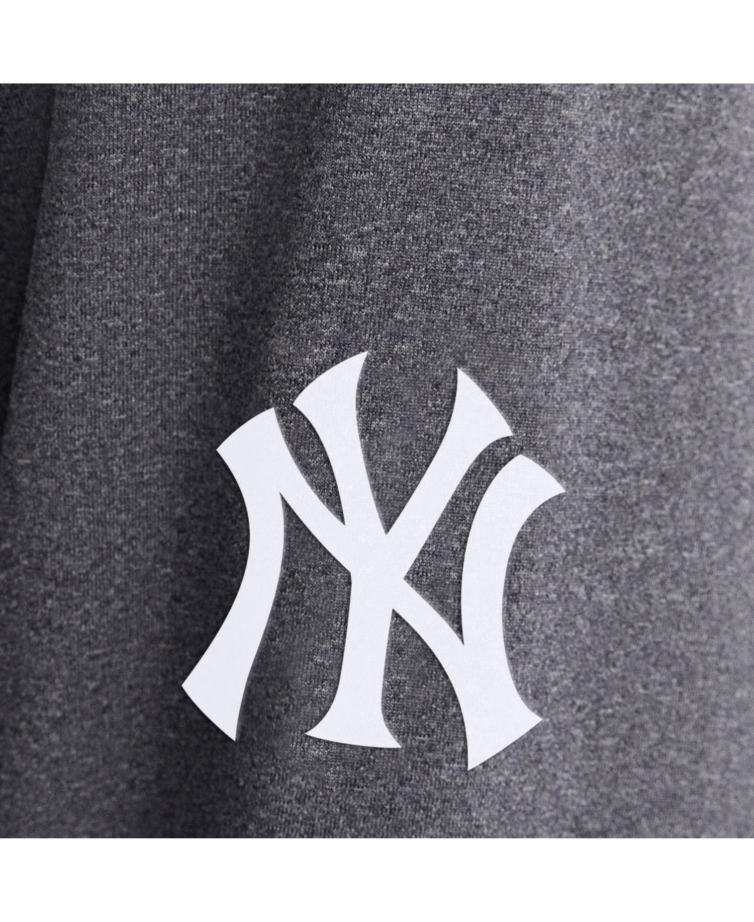 Men's Charcoal New York Yankees Clutch Long Sleeve Hooded T-Shirt