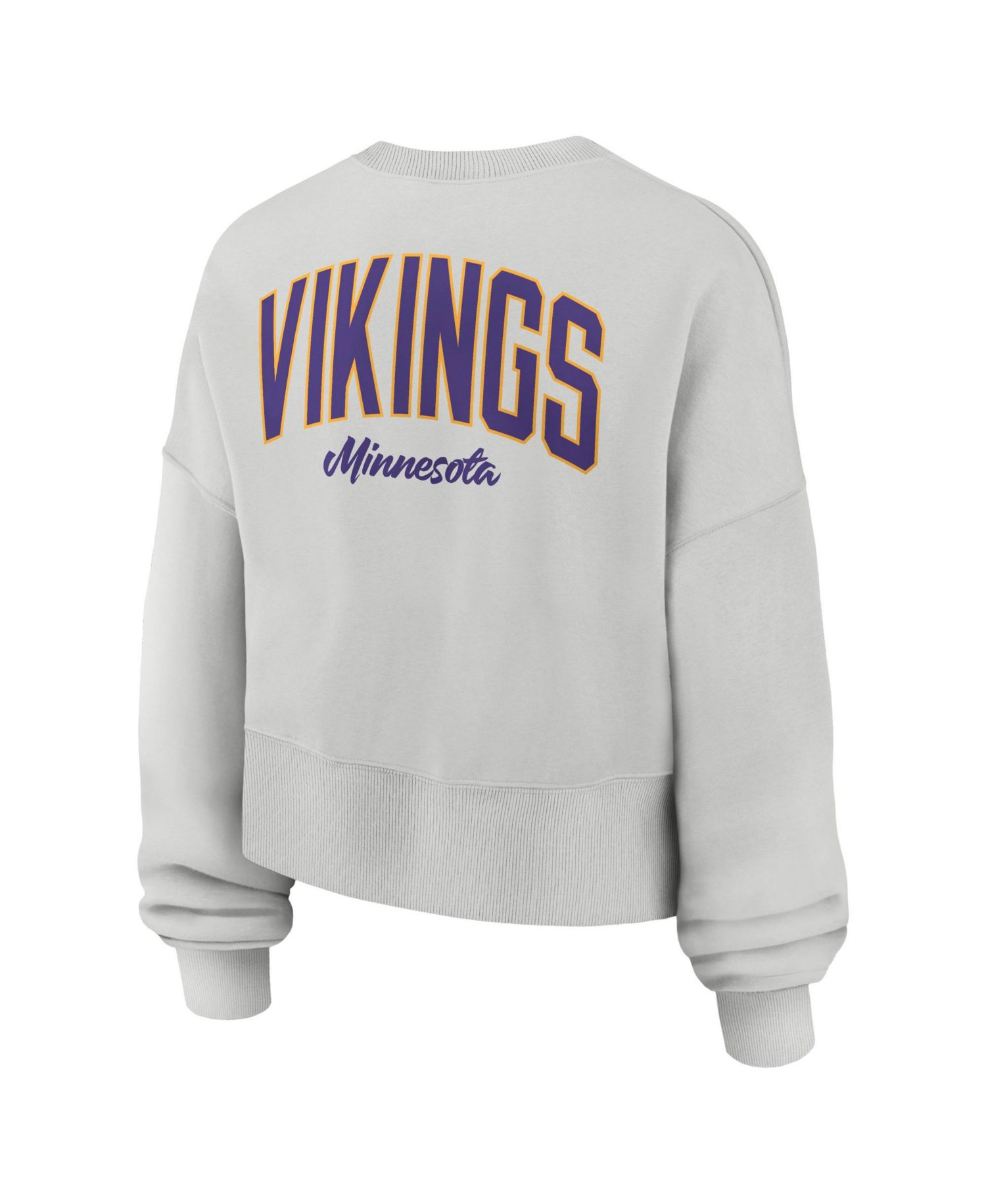 Women's Gray Minnesota Vikings Oversized Primetime Phoenix Fleece Sweatshirt