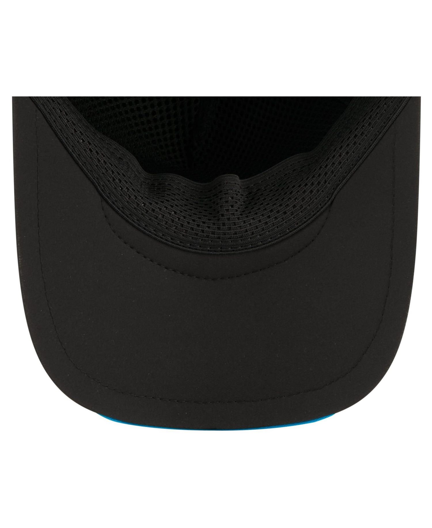 Men's Black Carolina Panthers 2026 Sideline Apex 9FORTY Adjustable Trucker Hat