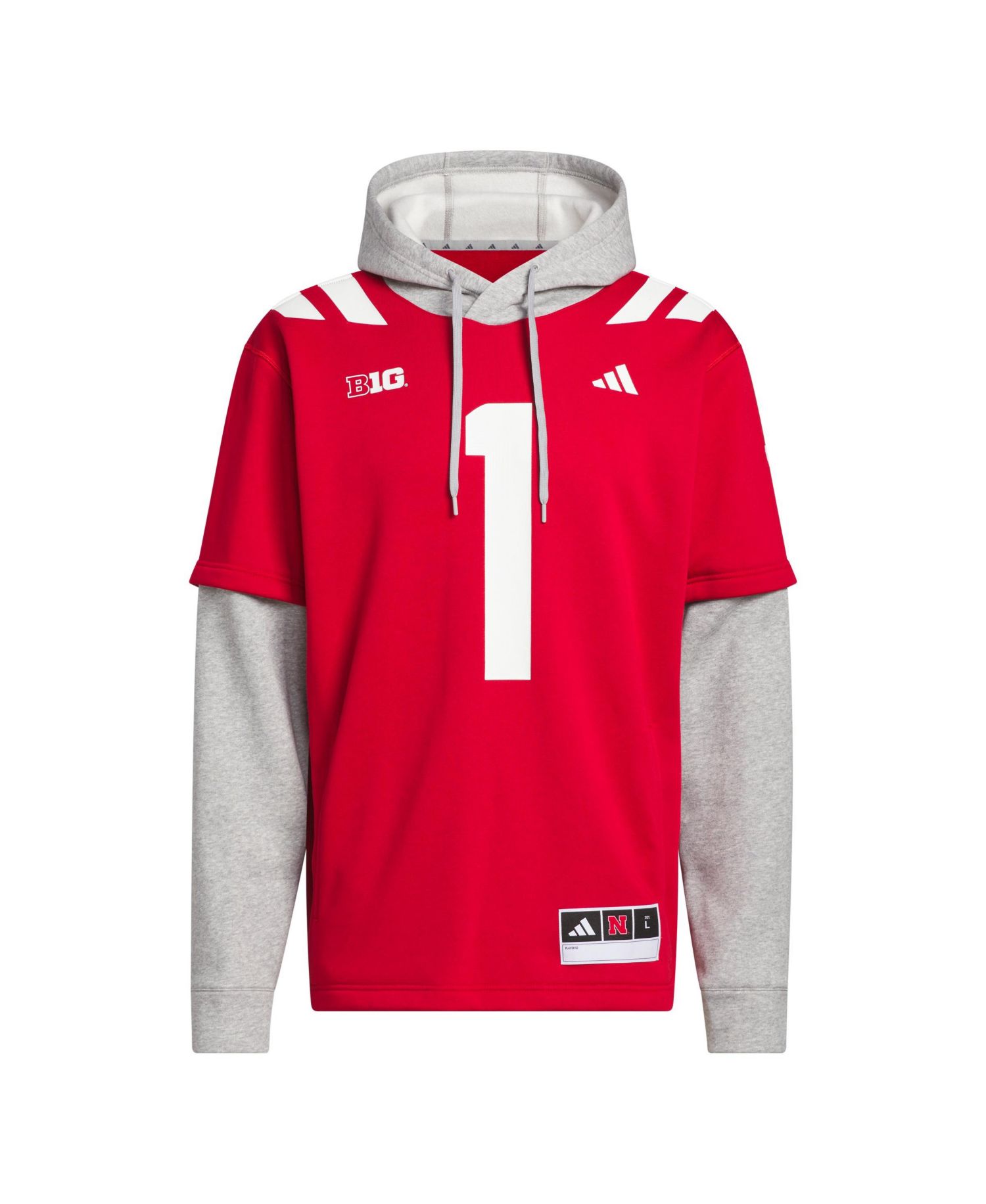 Men's 1 Scarlet Nebraska Huskers Home Hoodie