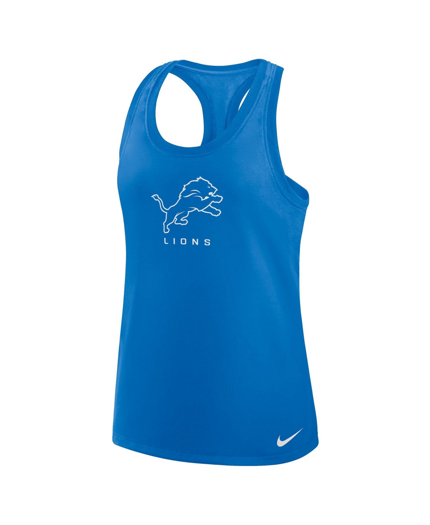 Women's Blue Detroit Lions Hurry Up Tri-Blend Dri-FIT Tank Top