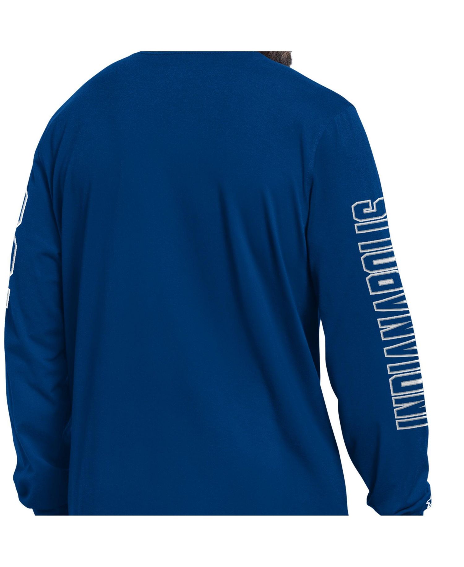 Men's Royal Indianapolis Colts Clutch Hit II Long-Sleeve T-Shirt
