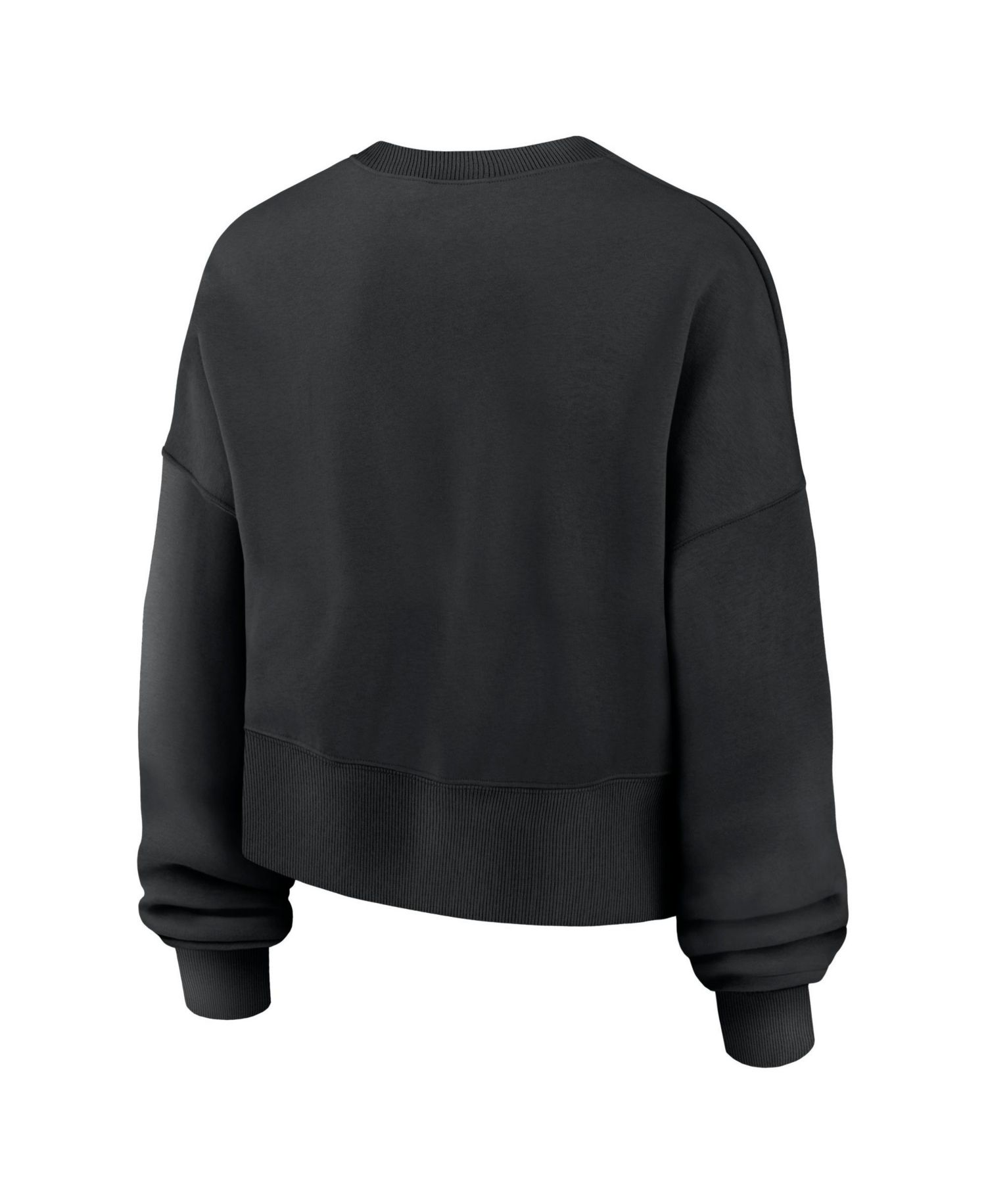 Women's Black San Francisco 49ers 80th Anniversary Phoenix Oversized Tri-Blend Sweatshirt