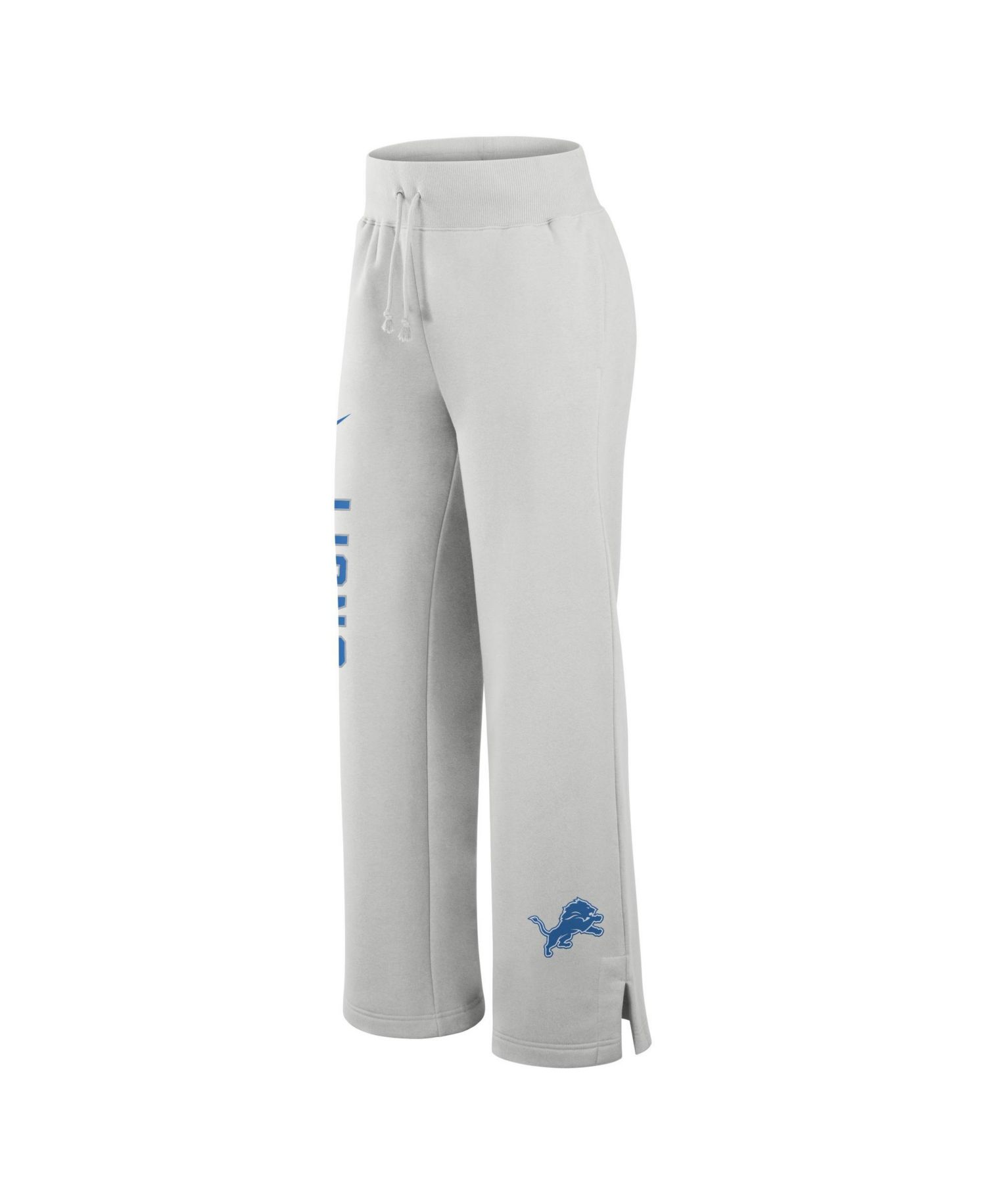 Women's Gray Detroit Lions Primetime Phoenix Fleece Wide-Leg Sweatpants
