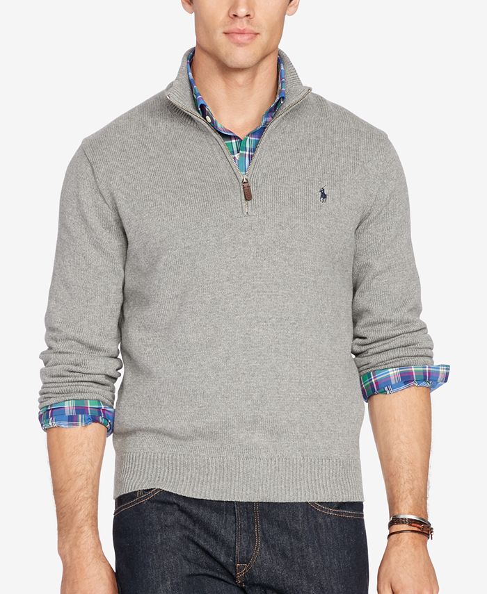 Polo Ralph Lauren Men's Big & Tall Half-Zip Sweater & Reviews - Sweaters -  Men - Macy's