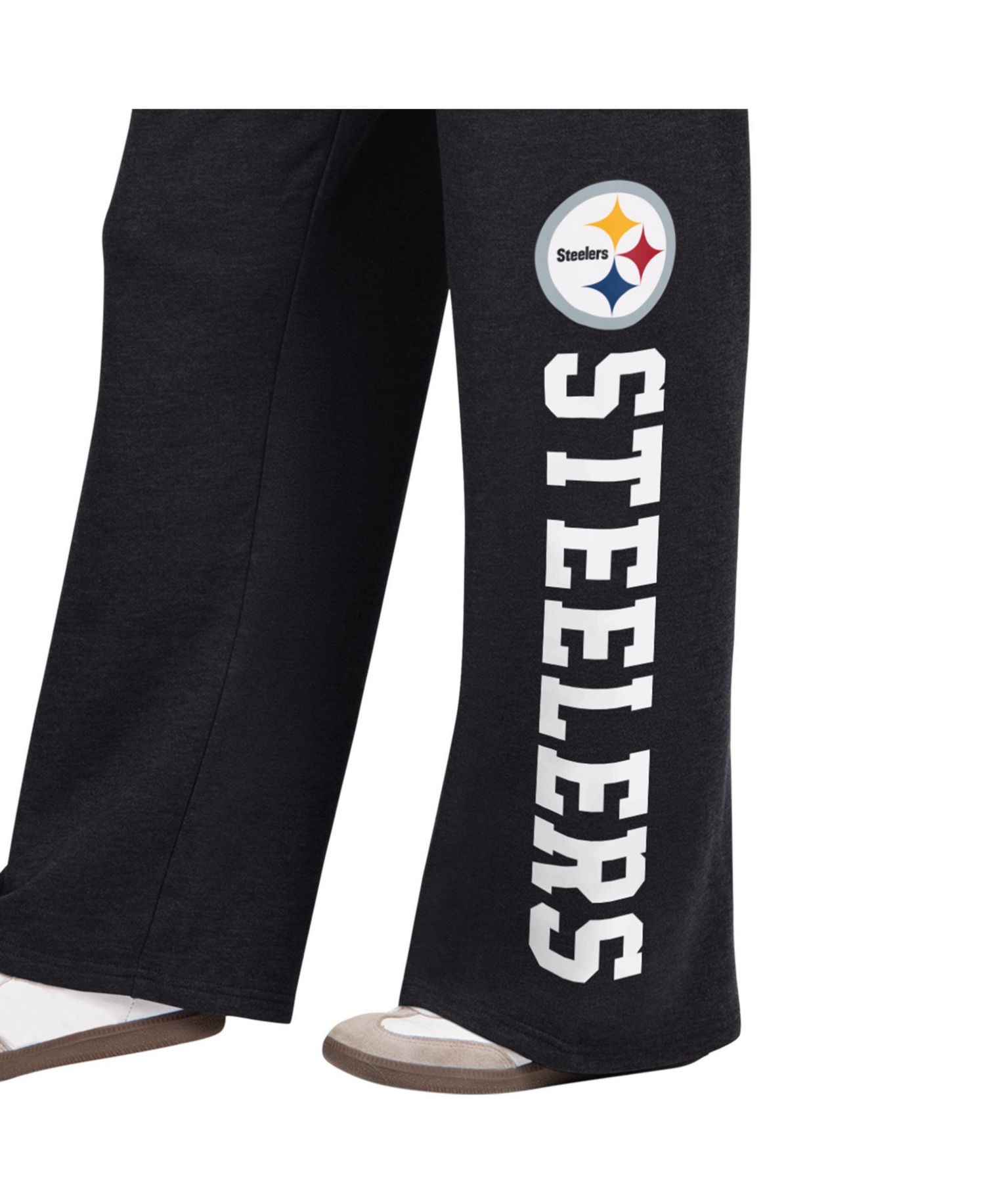 Women's Black Pittsburgh Steelers Field Wide Leg Sweatpants