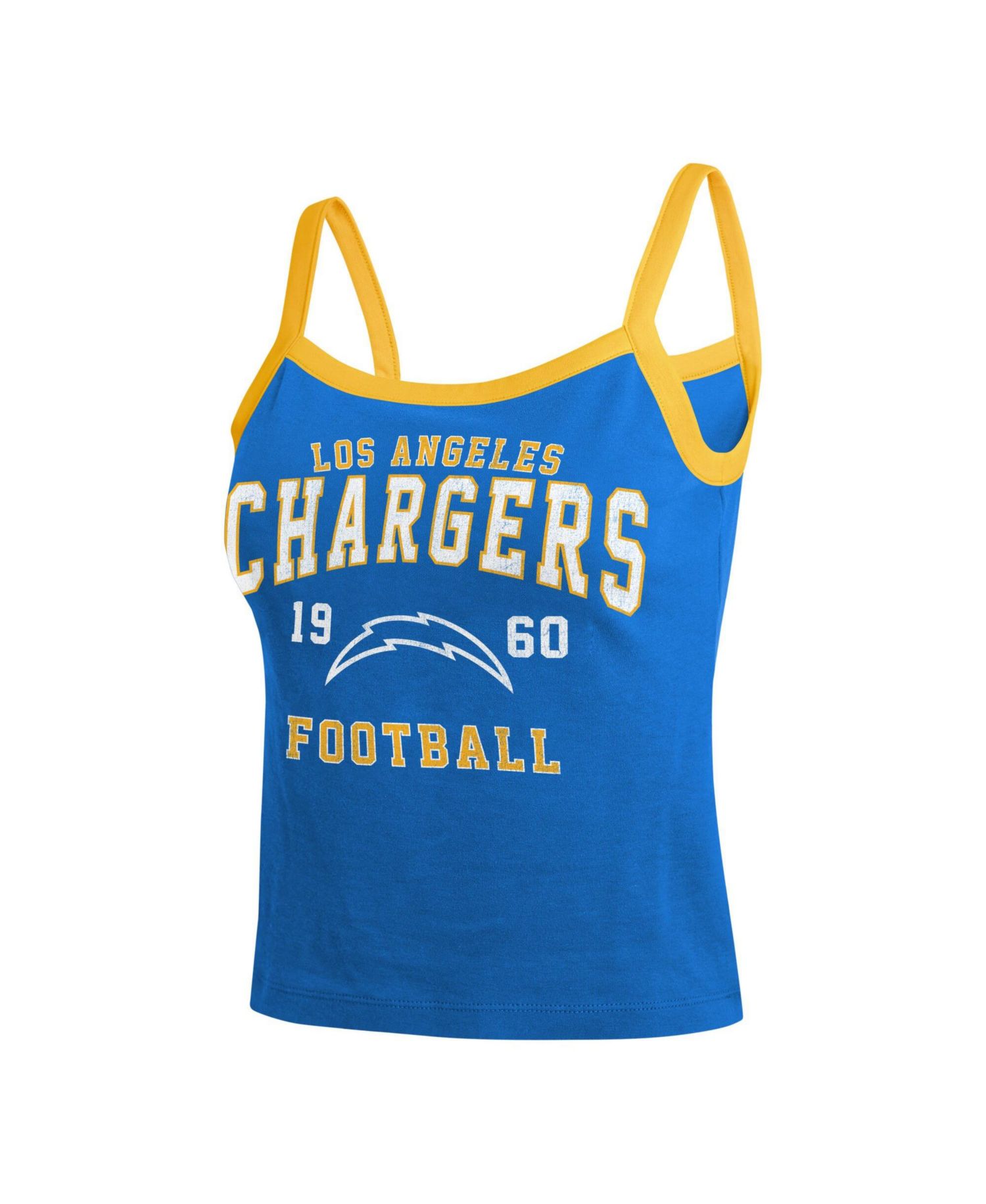 Women's Powder Blue Los Angeles Chargers Colorblock Racerback Tank Top