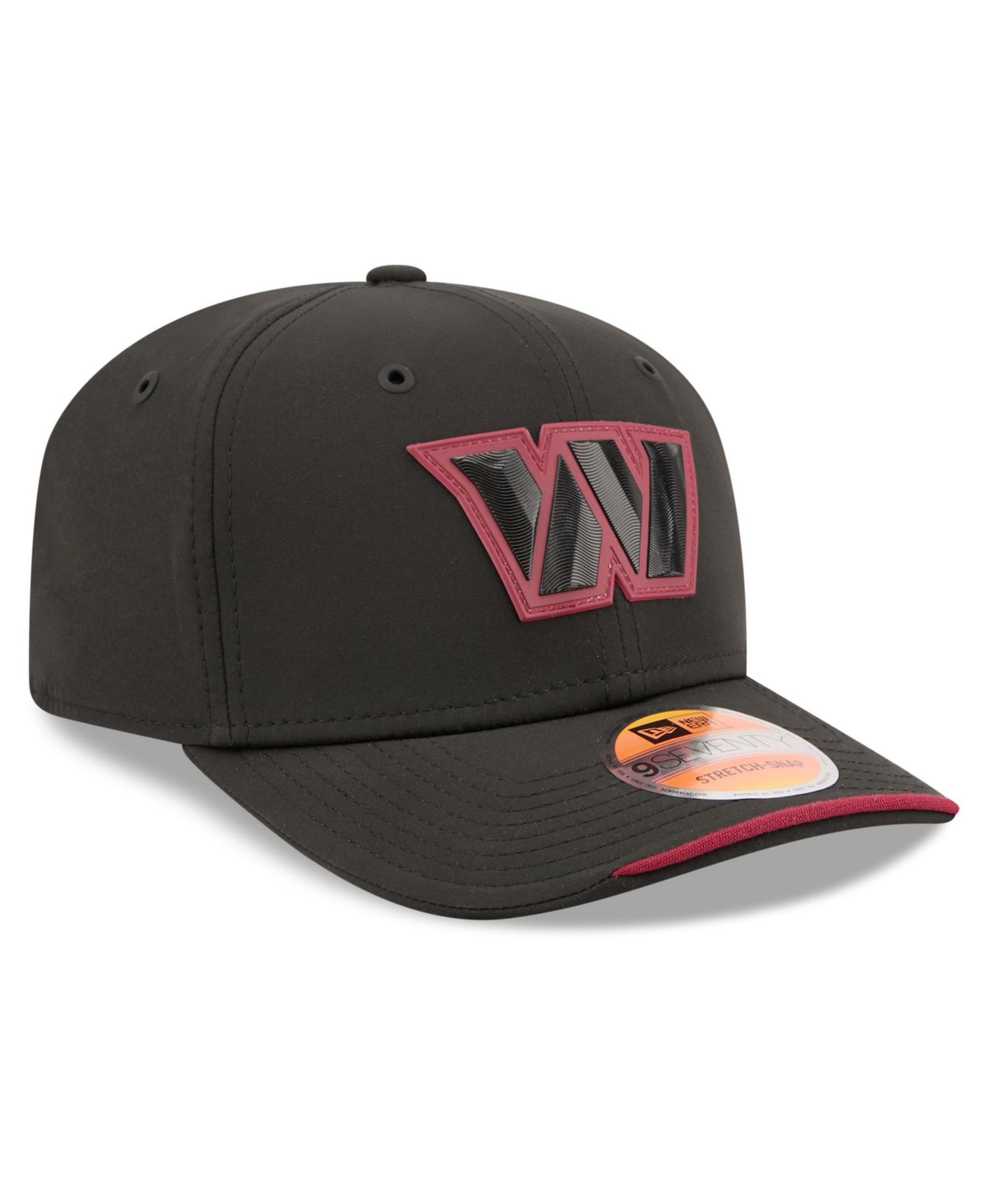 Men's Black Washington Commanders 2026 Sideline 9SEVENTY Adjustable Hat